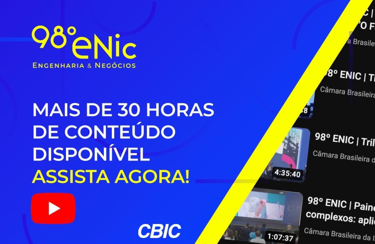 Conteúdo do 98º ENIC no canal da CBIC no YouTube